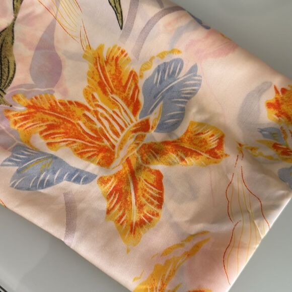 Floral Yellow Scarf S51 - Picture 3 of 4